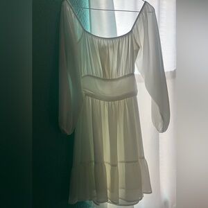 White dress with bow on back